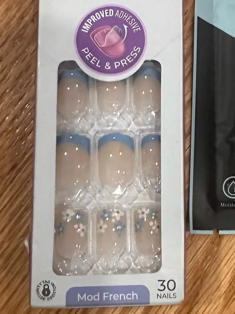 imPRESS Mod French Press-On Nails - Blue Tip with Floral